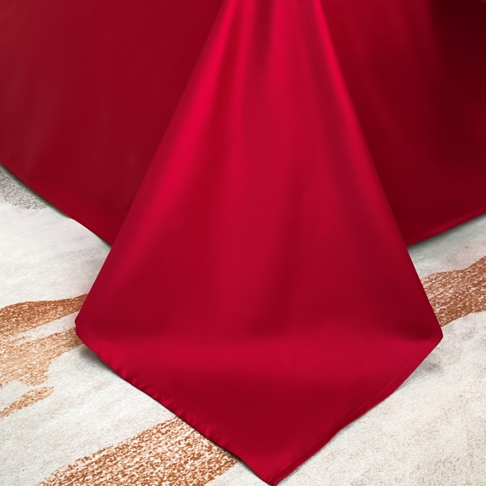 91家纺网 家纺一手货源 找家纺 欧乐蒂  2022新款亲肤棉刺绣婚庆四件套 双喜临门