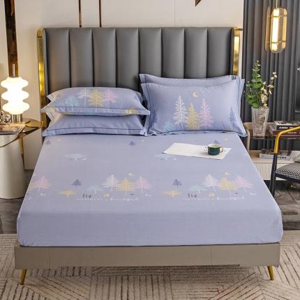 91家纺网 家纺一手货源 找家纺 纽缦 2022新款纯棉磨毛加厚系列-单床笠 奇遇森林-灰