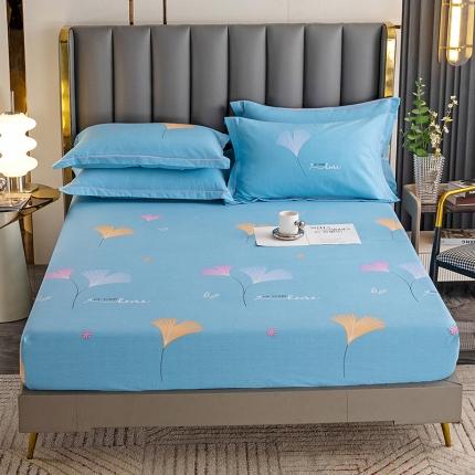 91家纺网 家纺一手货源 找家纺 纽缦 2022新款纯棉磨毛加厚系列-单床笠 萱梦-绿