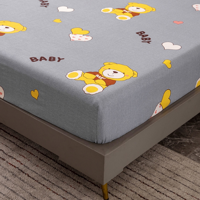 91家纺网 家纺一手货源 找家纺 纽缦 2022新款纯棉磨毛加厚系列-单床笠 比尔宝贝