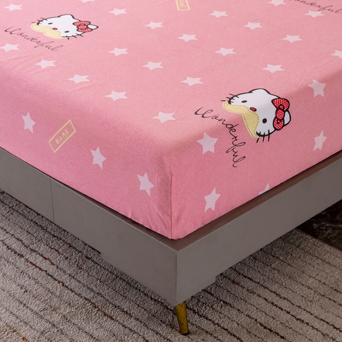 91家纺网 家纺一手货源 找家纺 纽缦 2022新款纯棉磨毛加厚系列-单床笠 凯蒂宝贝