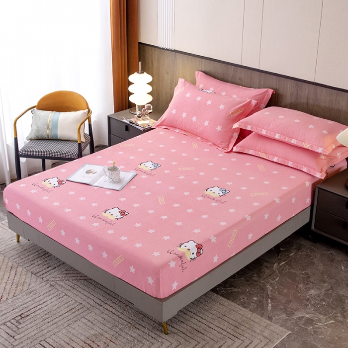 91家纺网 家纺一手货源 找家纺 纽缦 2022新款纯棉磨毛加厚系列-单床笠 凯蒂宝贝