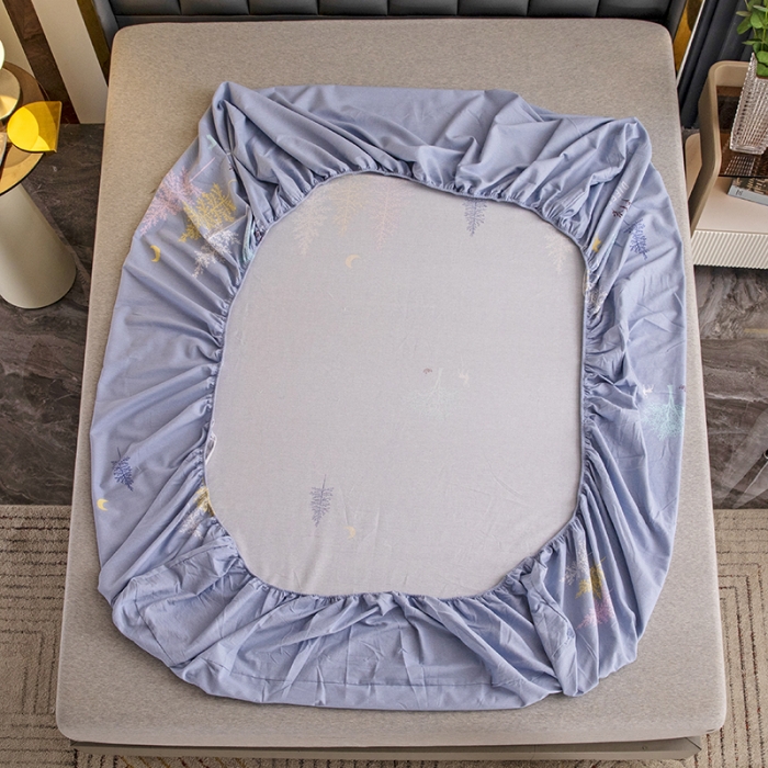 91家纺网 家纺一手货源 找家纺 纽缦 2022新款纯棉磨毛加厚系列-单床笠 奇遇森林-灰