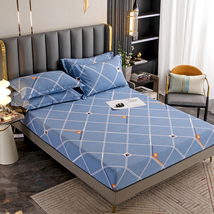 91家纺网 家纺一手货源 找家纺 纽缦 2022新款纯棉磨毛加厚系列-单床笠 时尚空间