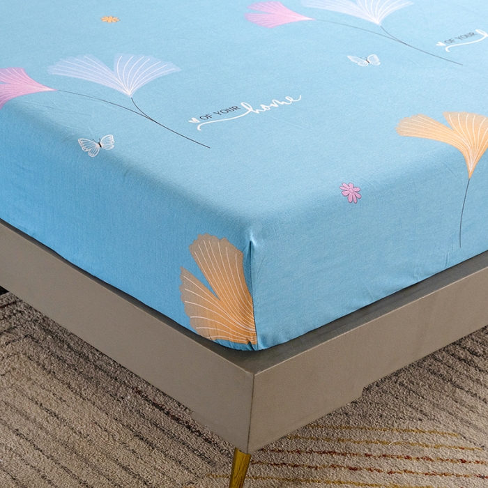 91家纺网 家纺一手货源 找家纺 纽缦 2022新款纯棉磨毛加厚系列-单床笠 萱梦-绿