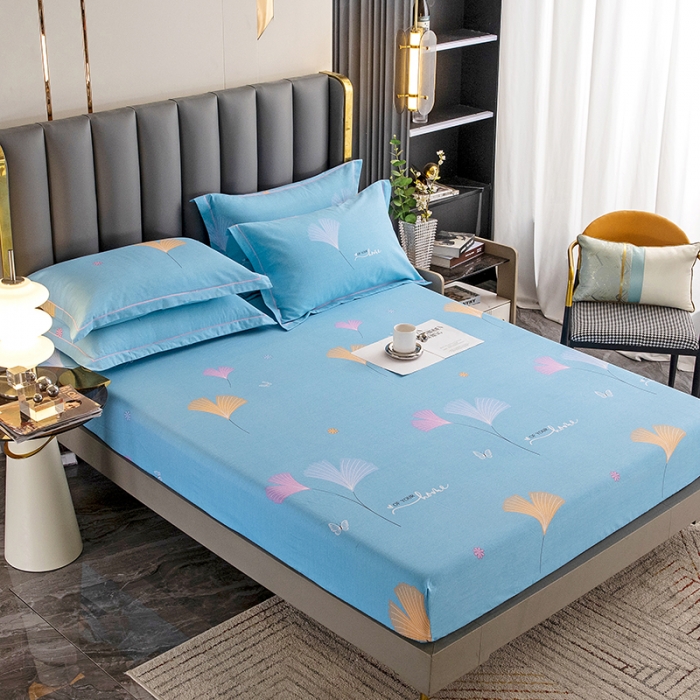 91家纺网 家纺一手货源 找家纺 纽缦 2022新款纯棉磨毛加厚系列-单床笠 萱梦-绿