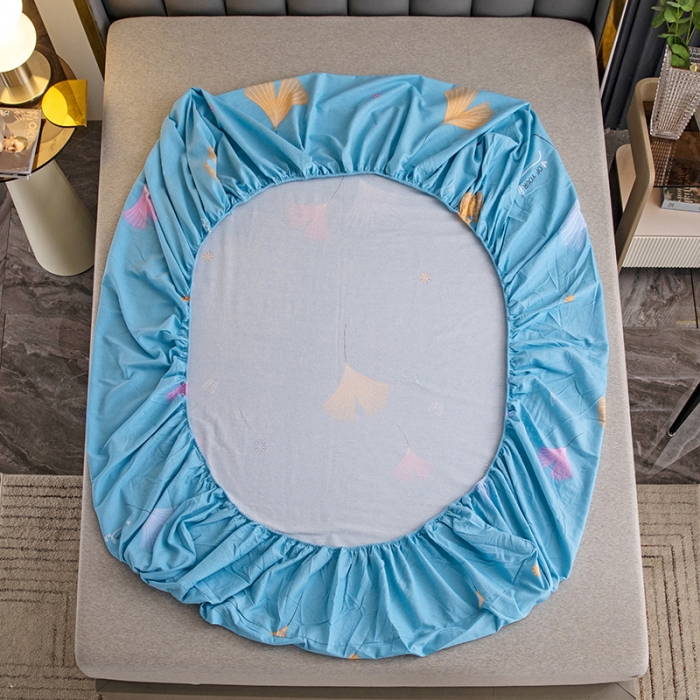 91家纺网 家纺一手货源 找家纺 纽缦 2022新款纯棉磨毛加厚系列-单床笠 萱梦-绿