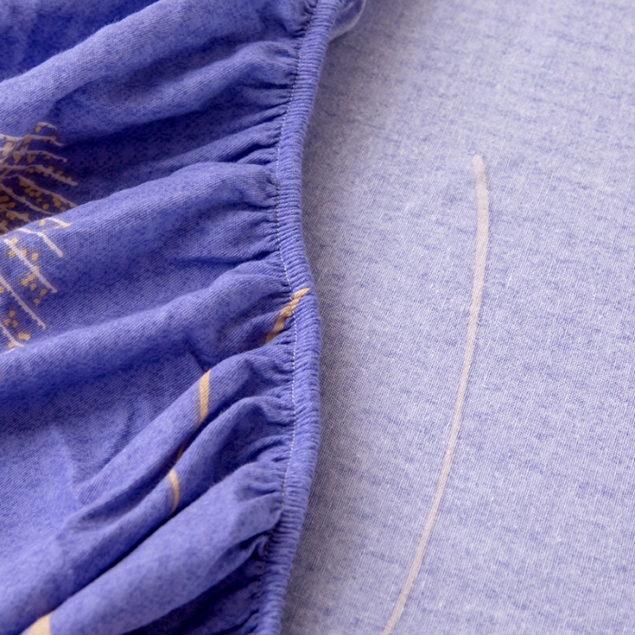 91家纺网 家纺一手货源 找家纺 纽缦 2022新款纯棉磨毛加厚系列-单床笠 叶语-紫