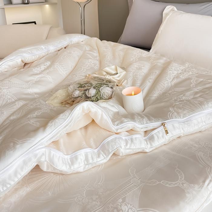 91家纺网 家纺一手货源 找家纺 59%大豆子母被A类木本提花子母被大豆纤维拉链二合一子母被 子母被豆槿 白