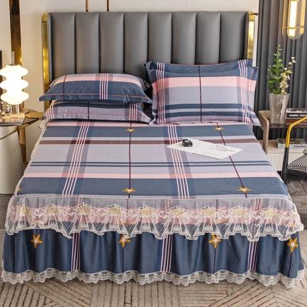 91家纺网 家纺一手货源 找家纺 纽缦 2022新款纯棉磨毛加厚系列-单床裙 未来之星