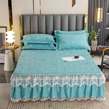 91家纺网 家纺一手货源 找家纺 （总）纽缦 2022新款纯棉磨毛加厚系列-单床裙