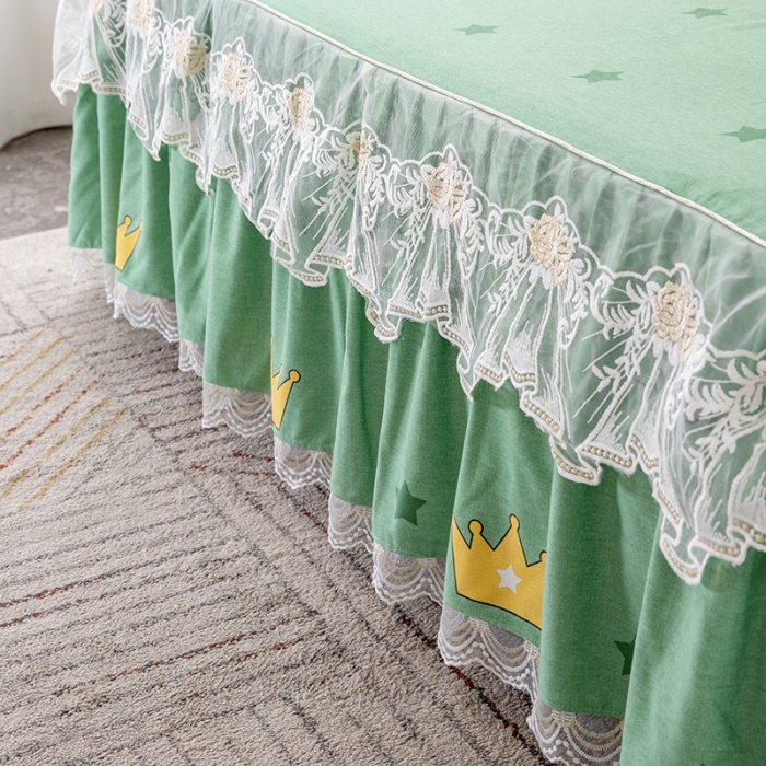 91家纺网 家纺一手货源 找家纺 （总）纽缦 2022新款纯棉磨毛加厚系列-单床裙