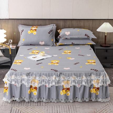 纽缦 2022新款纯棉磨毛加厚系列-单床裙 比尔宝贝