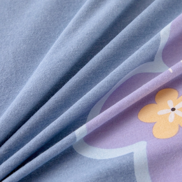 91家纺网 家纺一手货源 找家纺 纽缦 2022新款纯棉磨毛加厚系列-单床裙 花晨月夕-灰