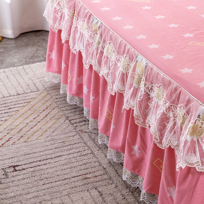 91家纺网 家纺一手货源 找家纺 纽缦 2022新款纯棉磨毛加厚系列-单床裙 凯蒂宝贝