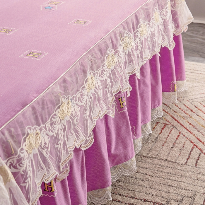 91家纺网 家纺一手货源 找家纺 纽缦 2022新款纯棉磨毛加厚系列-单床裙 米洛