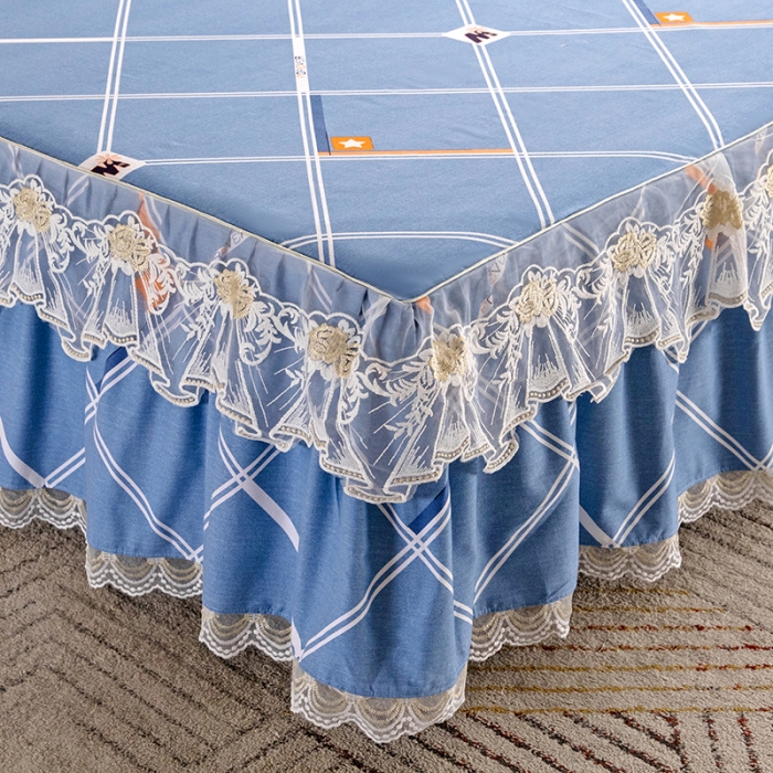 91家纺网 家纺一手货源 找家纺 纽缦 2022新款纯棉磨毛加厚系列-单床裙 时尚空间