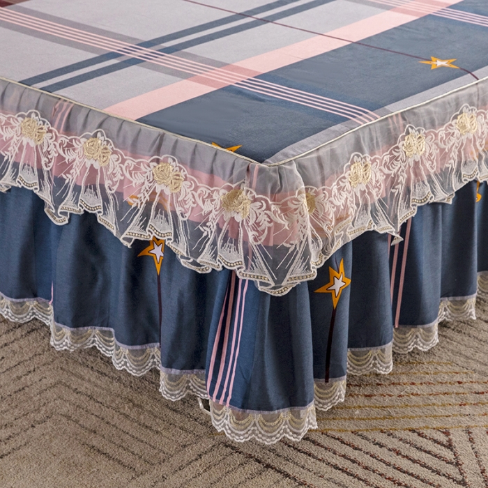 91家纺网 家纺一手货源 找家纺 纽缦 2022新款纯棉磨毛加厚系列-单床裙 未来之星