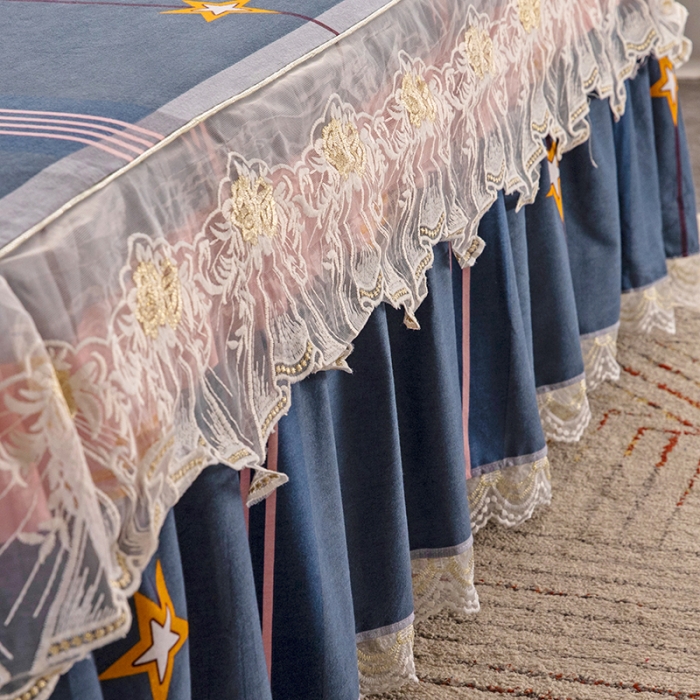 91家纺网 家纺一手货源 找家纺 纽缦 2022新款纯棉磨毛加厚系列-单床裙 未来之星