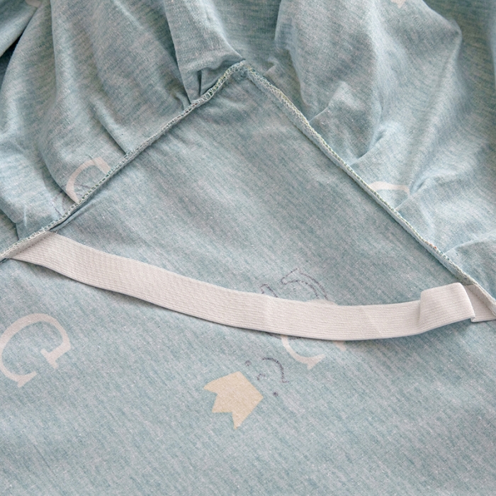 91家纺网 家纺一手货源 找家纺 纽缦 2022新款纯棉磨毛加厚系列-单床裙 字母恋曲-绿