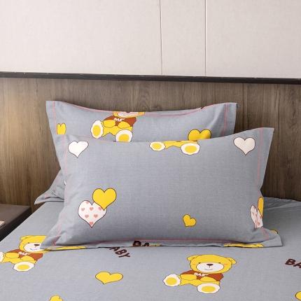 91家纺网 家纺一手货源 找家纺 纽缦 纯棉磨毛加厚系列-单枕套 48x74cm（一对） 比尔宝贝