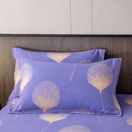 91家纺网 家纺一手货源 找家纺 纽缦 纯棉磨毛加厚系列-单枕套 48x74cm（一对） 叶语-紫