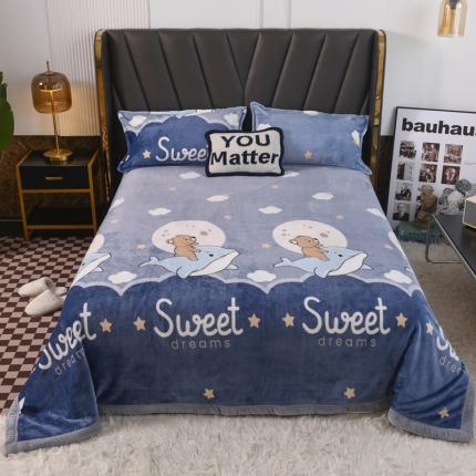 91家纺网 家纺一手货源 找家纺 （总）雅萱  2024新款菠萝格牛奶绒包边毛毯