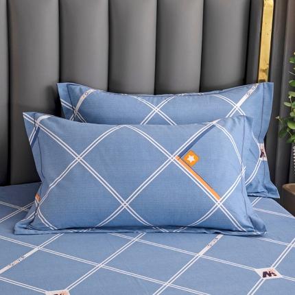 纽缦 纯棉磨毛加厚系列-单枕套 48x74cm（一对） 时尚空间