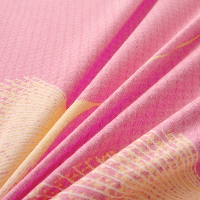 91家纺网 家纺一手货源 找家纺 纽缦 纯棉磨毛加厚系列-单枕套 48x74cm（一对） 叶语-粉