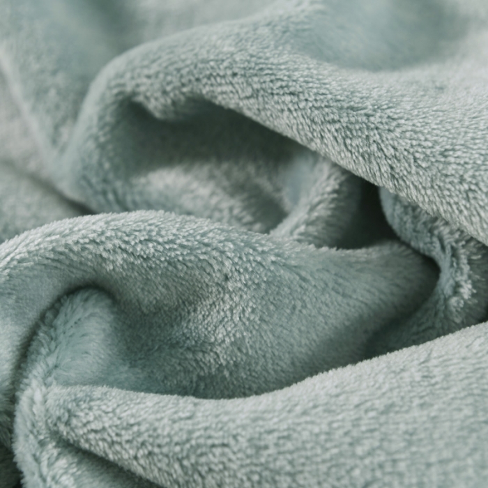 91家纺网 家纺一手货源 找家纺 雅萱  2024新款菠萝格牛奶绒包边毛毯 百合绿