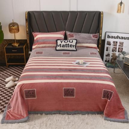 雅萱  2024新款菠萝格牛奶绒包边毛毯 活力青春