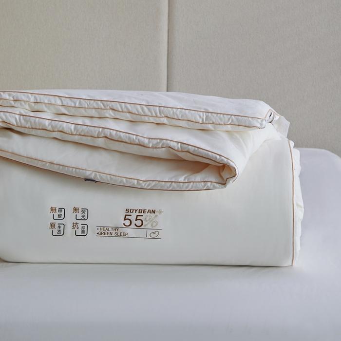 91家纺网 家纺一手货源 找家纺 李官奇（55%大豆）A类全棉大豆被春秋被双人纯棉加厚大豆冬被 贵族大豆被白