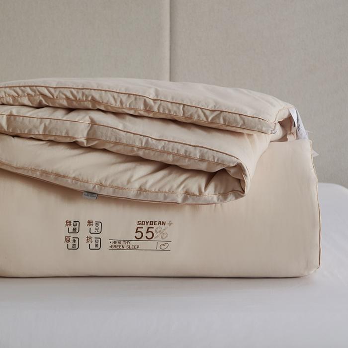 91家纺网 家纺一手货源 找家纺 李官奇（55%大豆）A类全棉大豆被春秋被双人纯棉加厚大豆冬被 贵族大豆被卡