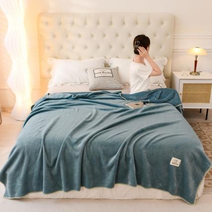 91家纺网 家纺一手货源 找家纺 （总）雅萱 2022新款双面加厚华夫格毛毯