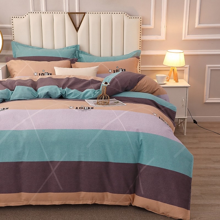 91家纺网 家纺一手货源 找家纺 晶缦2022新款全棉活性磨毛多规格床单床笠款四件套系列 曼哈顿