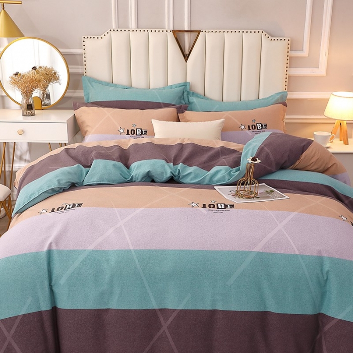 91家纺网 家纺一手货源 找家纺 晶缦2022新款全棉活性磨毛多规格床单床笠款四件套系列 曼哈顿