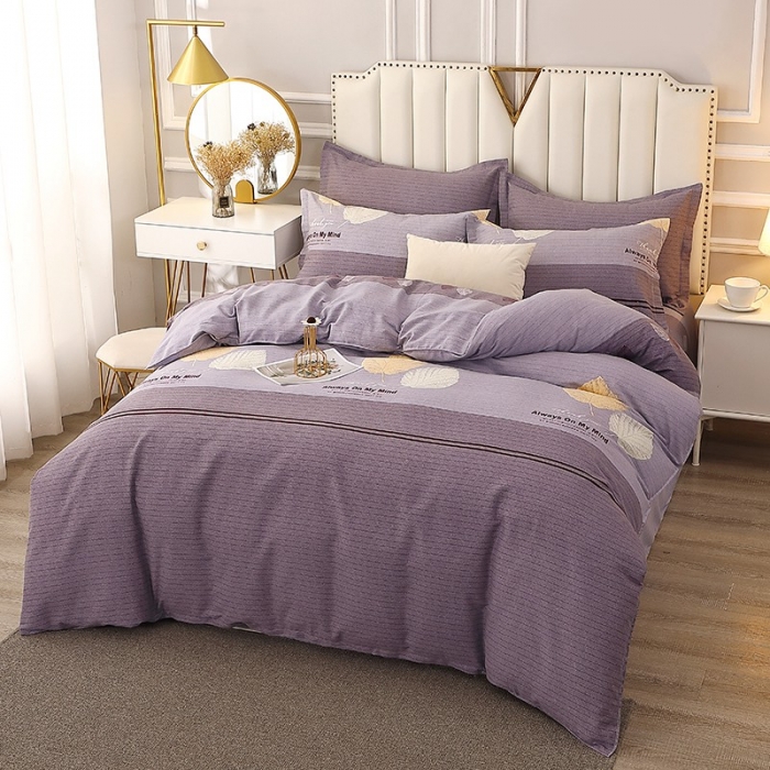 91家纺网 家纺一手货源 找家纺 晶缦2022新款全棉活性磨毛多规格床单床笠款四件套系列 漫步时光灰