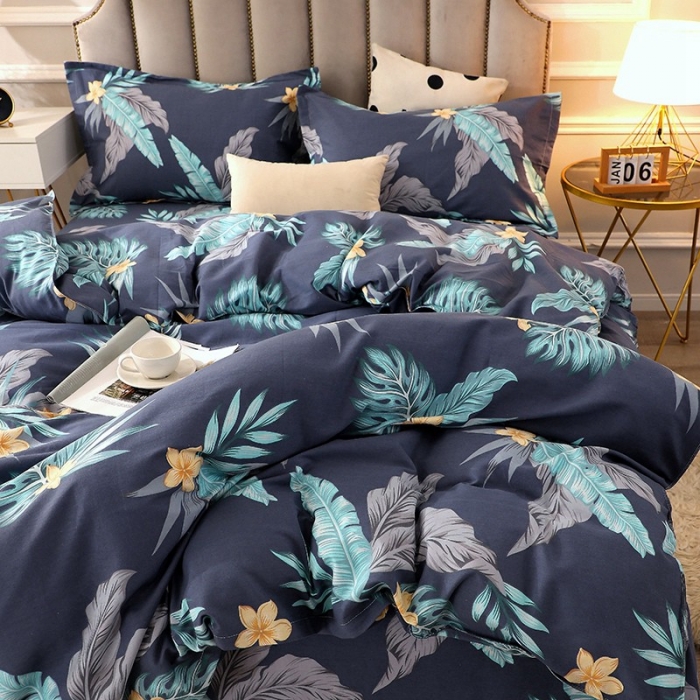 91家纺网 家纺一手货源 找家纺 晶缦2022新款全棉活性磨毛多规格床单床笠款四件套系列 热带罗林