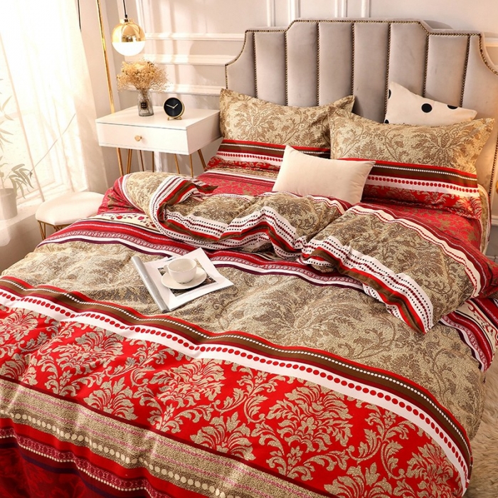 91家纺网 家纺一手货源 找家纺 晶缦2022新款全棉活性磨毛多规格床单床笠款四件套系列 唐之韵