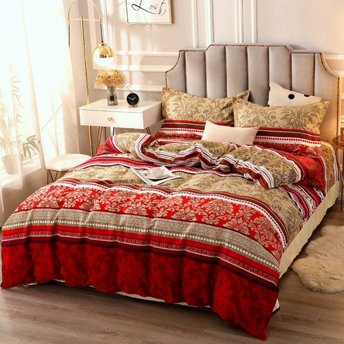 91家纺网 家纺一手货源 找家纺 晶缦2022新款全棉活性磨毛多规格床单床笠款四件套系列 唐之韵