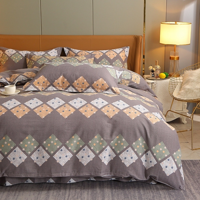 91家纺网 家纺一手货源 找家纺 晶缦2022新款全棉活性磨毛多规格床单床笠款四件套系列 寻梦