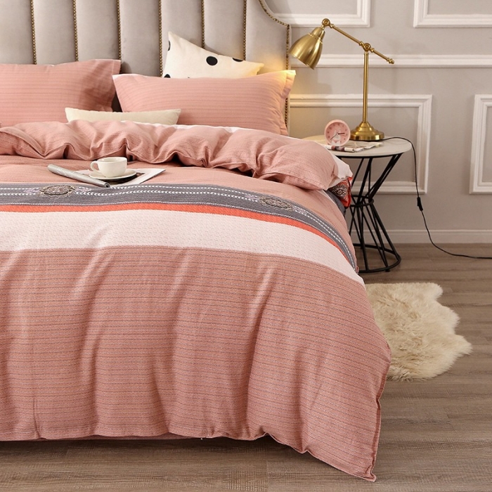 91家纺网 家纺一手货源 找家纺 晶缦2022新款全棉活性磨毛多规格床单床笠款四件套系列 雅颂