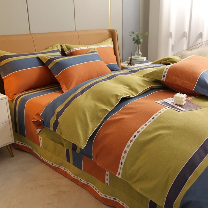 91家纺网 家纺一手货源 找家纺 晶缦2022新款全棉活性磨毛多规格床单床笠款四件套系列 印象空间