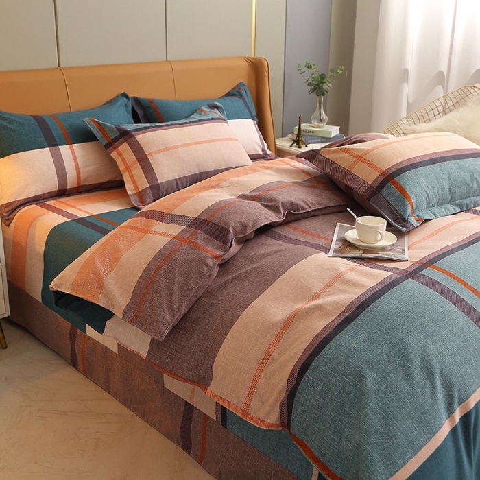 91家纺网 家纺一手货源 找家纺 晶缦2022新款全棉活性磨毛多规格床单床笠款四件套系列 悠悠岁月