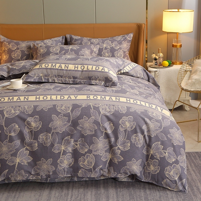 91家纺网 家纺一手货源 找家纺 总-2023新加厚活性全棉磨毛四件套印花纯棉床单床笠款多规格