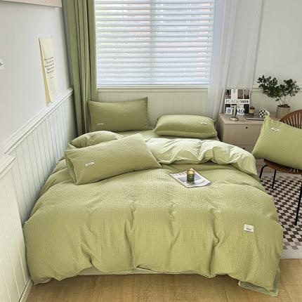 91家纺网 家纺一手货源 找家纺 总 琪格格 2025新款纯棉简约提花宅寂风格四件套