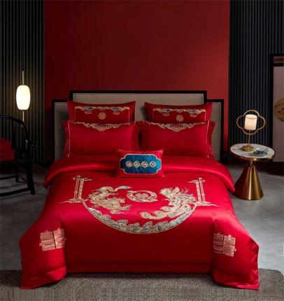 91家纺网 家纺一手货源 找家纺 高大尚2022新品双股长绒棉提花系列-龙腾凤舞