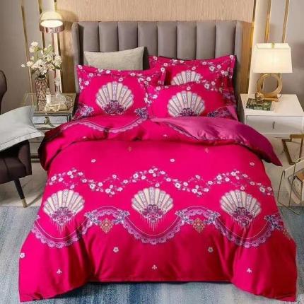 91家纺网 家纺一手货源 找家纺 （总）尚品凤凰2025新款高克重印花牛奶绒四件套-工艺款