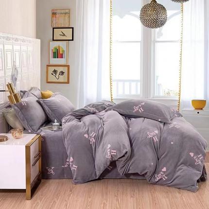 91家纺网 家纺一手货源 找家纺 （总）尚品凤凰2025新款高克重印花牛奶绒四件套-工艺款