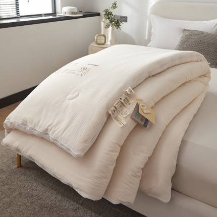 91家纺网 家纺一手货源 找家纺 （59%大豆子母被）A类原棉拉链大豆二合一子母被子全棉冬被 子母被豆朴图4